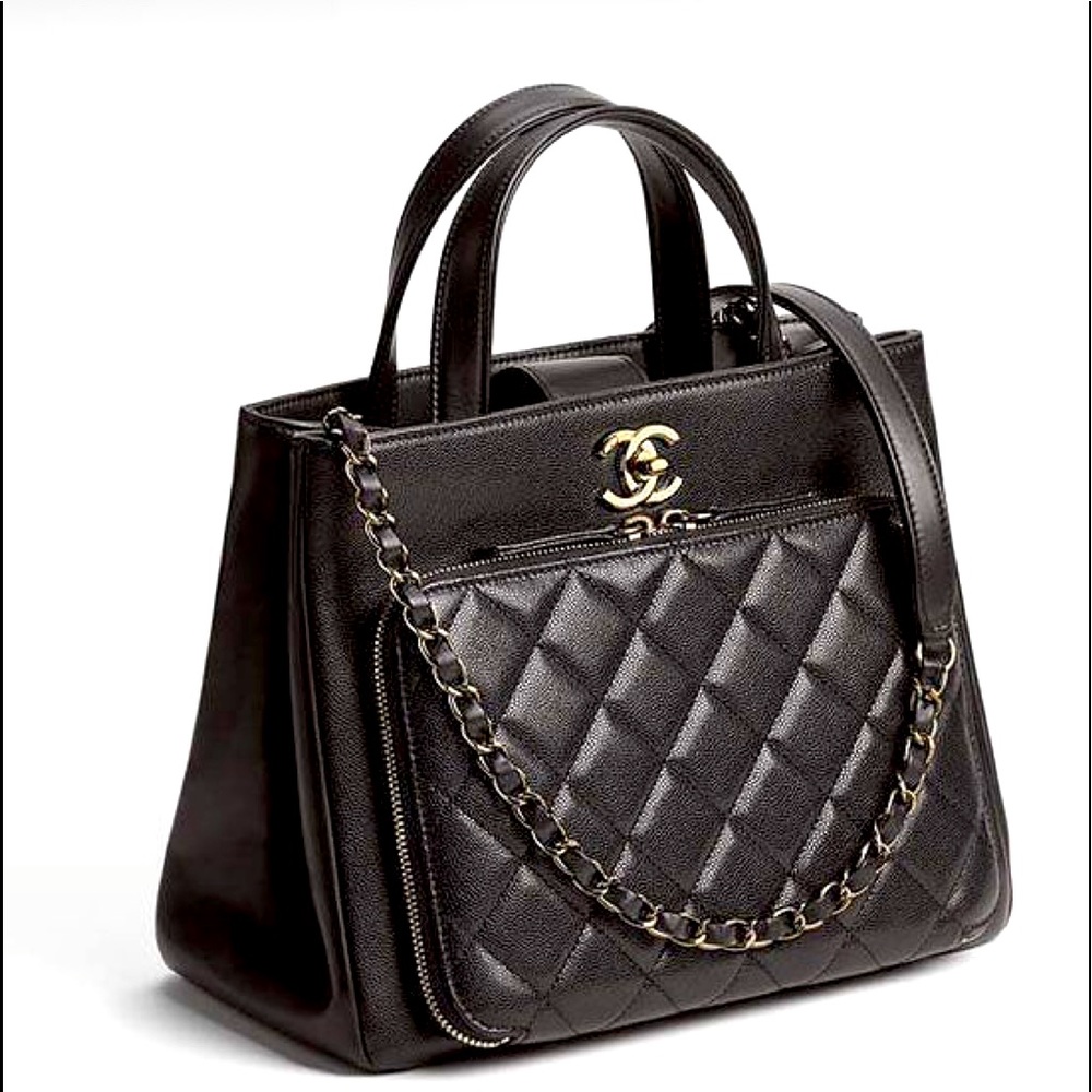 A black Channel handbag